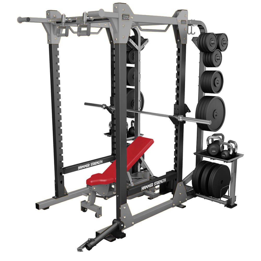 Hammer Strength Free Weight HD Elite Power Rack w Platform